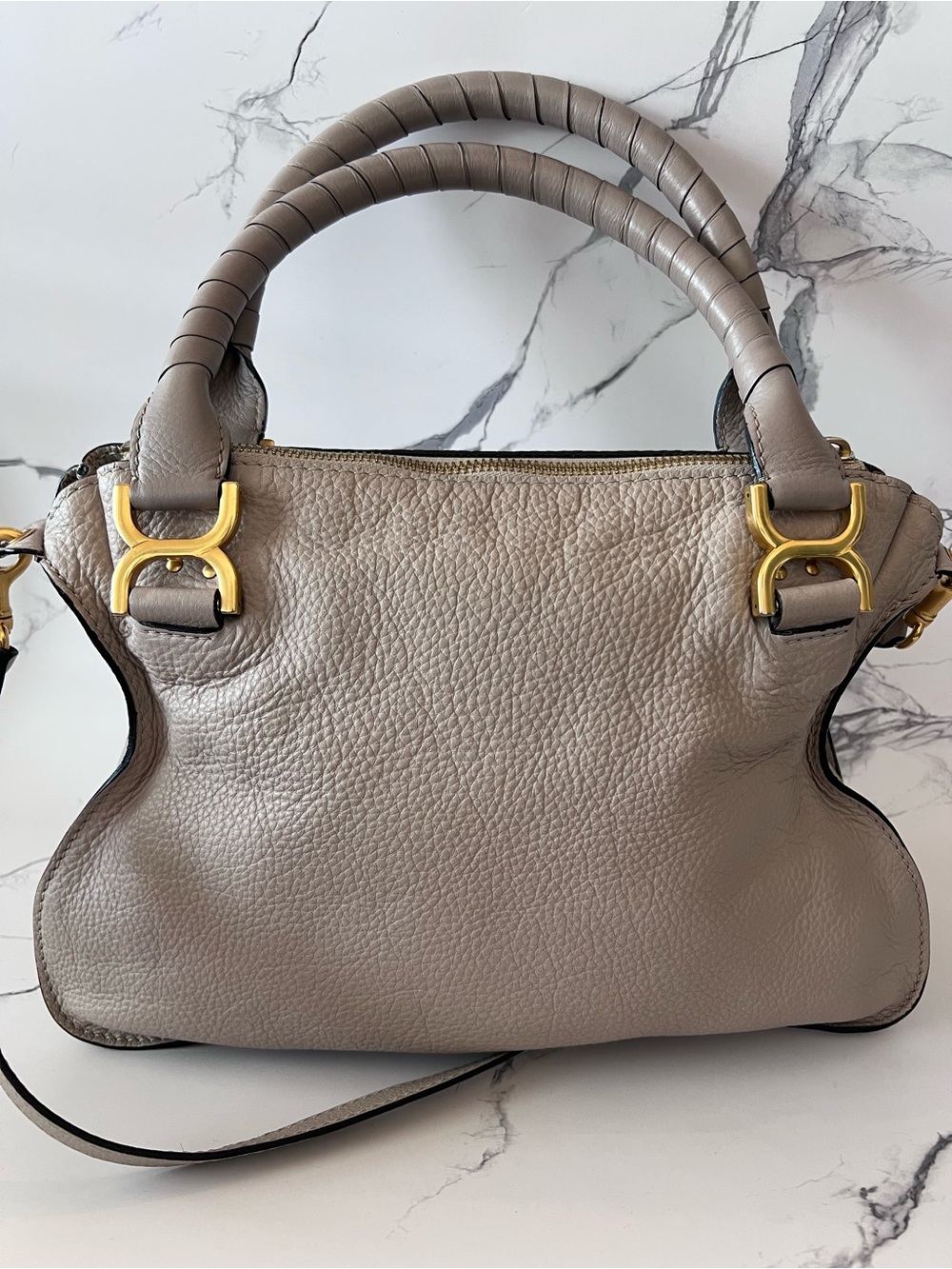 Chloe Marcie Leather Satchel - Picture 2 of 12